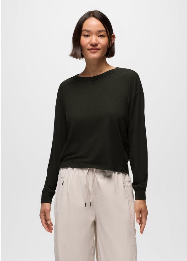 Women's Cozy Up Long Sleeve Crew - Black